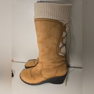 Ugg Sky Lair Leather Boots with Knit
